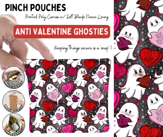 Preorder! Closes 10/5. ETA Jan. Anti Valentine Ghosties Pinch Pouches in 3 Sizes
