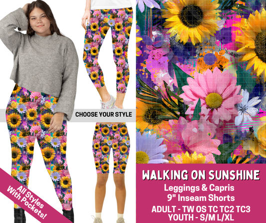 Preorder! Closes 3/2. ETA June. Walking On Sunshine Combo Legging Lengths
