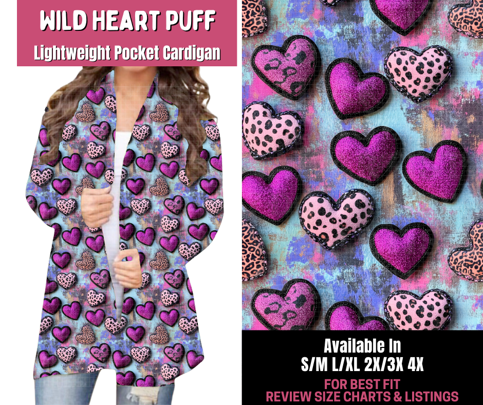 Preorder! Closes 11/10. ETA Jan. Wild Heart Puff Pocket Cardigan