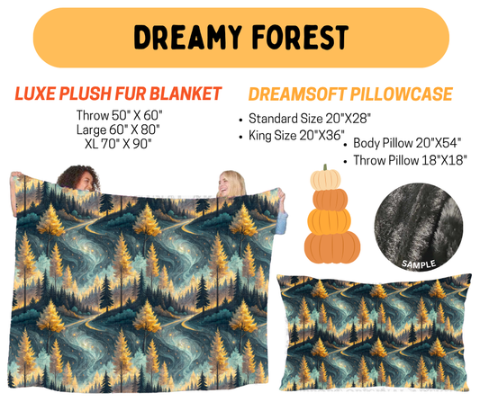 Preorder! Closes 7/8. ETA Oct. Dreamy Forest Fur Blanket and/or DreamSoft Pillowcase
