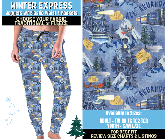 Preorder! Closes 8/28. ETA Nov. Winter Express Joggers Choose Fleece or Traditional