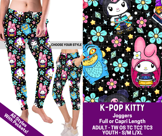 Preorder! Closes 2/19. ETA May. K-Pop Kitty Combo Jogger Lengths - Alonna's Legging Land