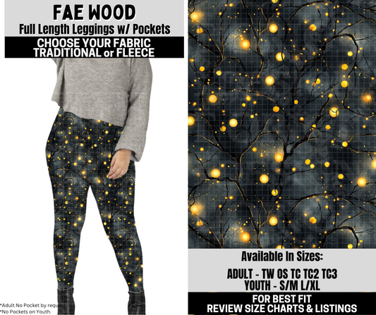 Preorder! Closes 10/6. ETA Dec. Fae Wood Leggings Choose Fleece or Traditional