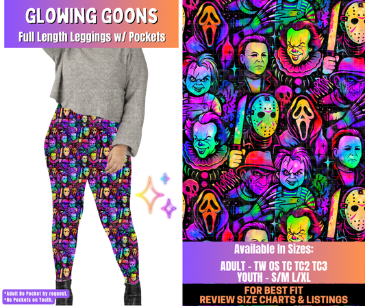 Preorder! Closes 12/10. ETA March. Glowing Goons Full Length Leggings w/wo Pockets