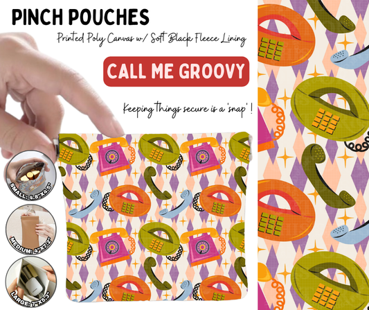 Preorder! Closes 10/5. ETA Jan. Call Me Groovy Pinch Pouches in 3 Sizes