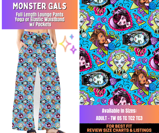 Preorder! Closes 12/10. ETA March. Monster Gals Full Length Lounge Pants