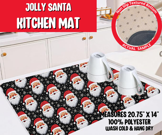 Preorder! Closes 8/20. ETA Nov. Jolly Santa Kitchen Mat