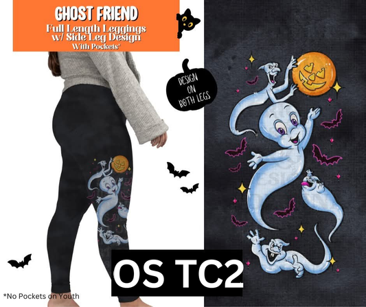 Ghost Friend Full Length Leggings w/ Side Leg Designs