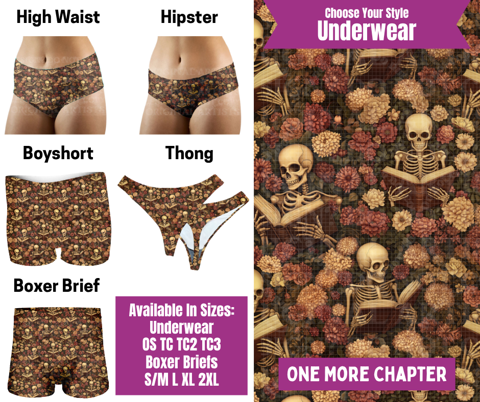 Preorder! Closes 6/24. ETA Sept. One More Chapter Hipster, High Waist, Boyshort, & Thong Underwear & Boxer Briefs