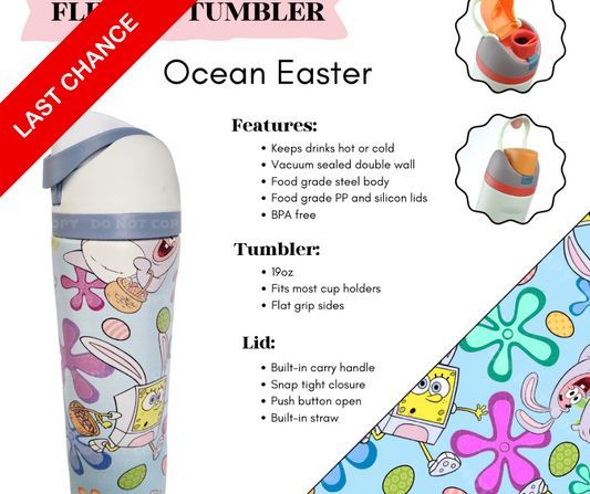 Ocean Easter Flip Top Tumbler