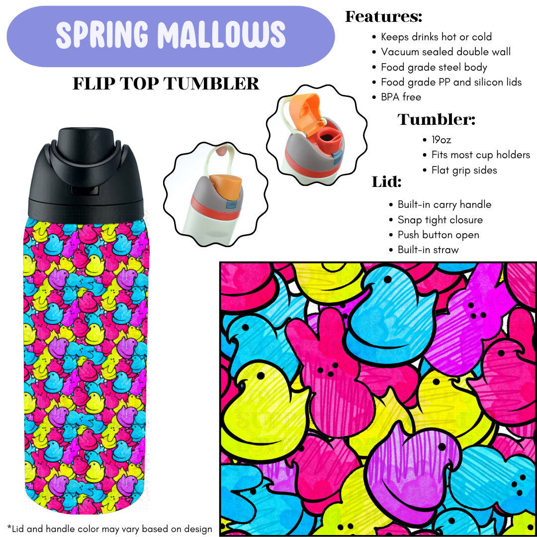 Preorder! Closes 12/11. ETA Feb. Spring MallowsFlip Top Tumbler