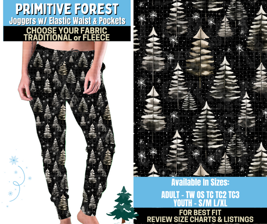 Preorder! Closes 8/28. ETA Nov. Primitive Forest Joggers Choose Fleece or Traditional