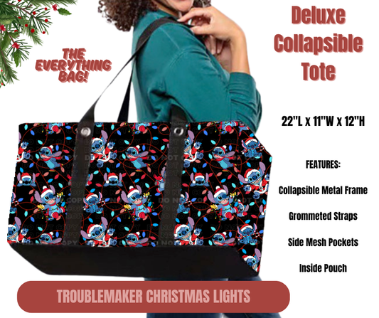 Preorder! Closes 9/1. ETA Dec. Troublemaker Christmas Trees Collapsible Tote