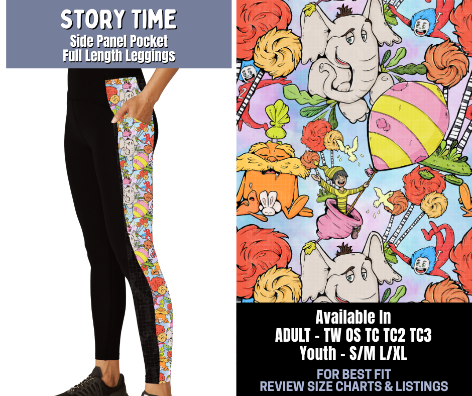Preorder! Closes 1/8. ETA March. Story Time Side Panel Pocket Full Length Leggings