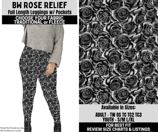 Preorder! Closes 10/6. ETA Dec. BW Rose Relief Leggings Choose Fleece or Traditional