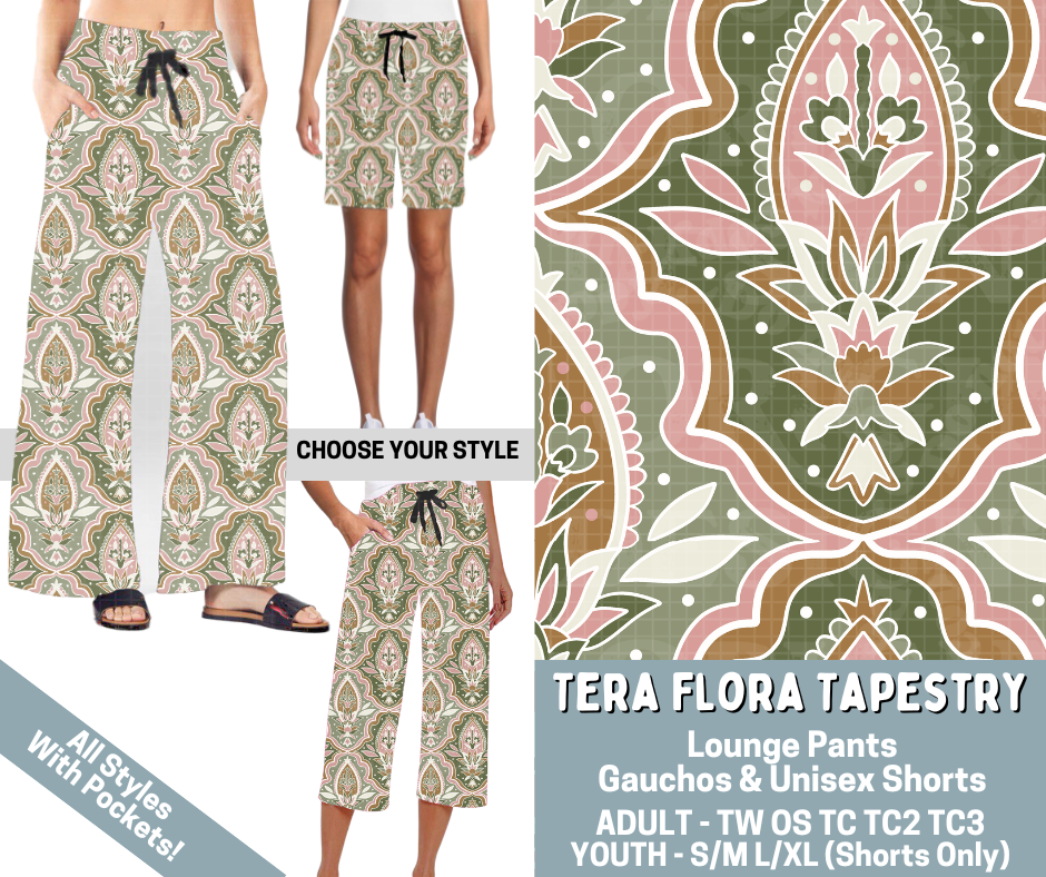 Preorder! Closes 3/4. ETA June. Tera Flora Tapestry Combo Lounge Lengths - Alonna's Legging Land