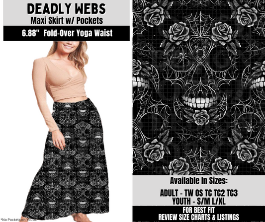 Preorder! Closes 10/6. ETA Dec. Deadly Webs Maxi Skirt