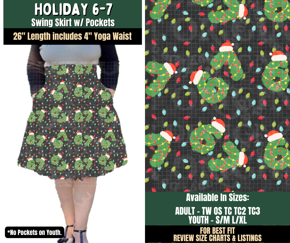 Preorder! Closes 8/12. ETA Nov. Holiday 6-7 Swing Skirt