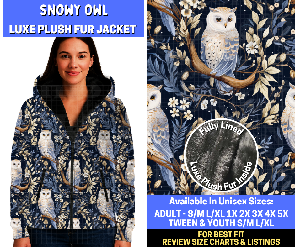 Preorder! Closes 10/29. ETA Jan. Snowy Owl Luxe Fur Jacket