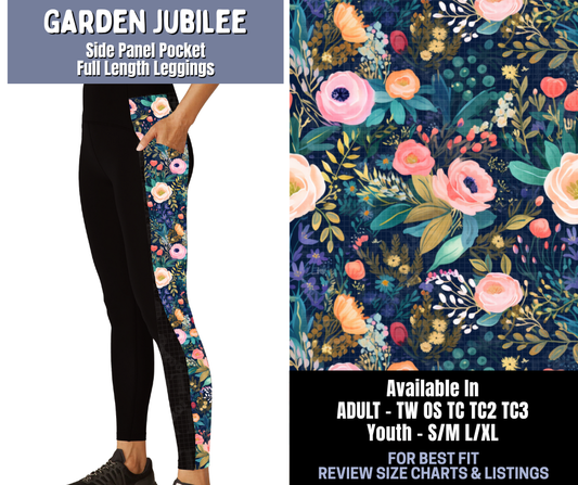 Preorder! Closes 1/8. ETA March. Garden Jubilee Side Panel Pocket Full Length Leggings