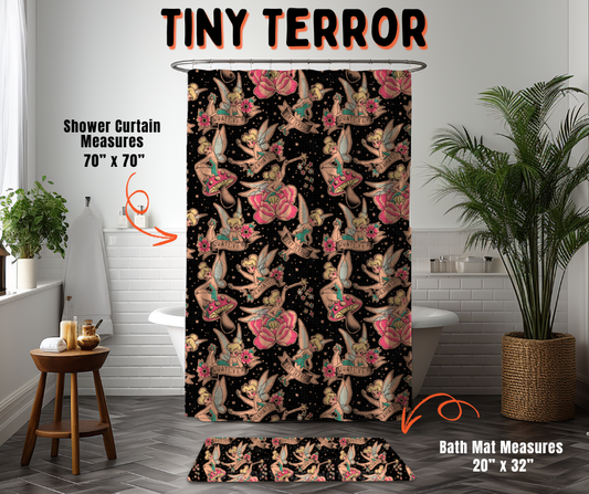 Preorder! Closes 6/10. ETA Sept. Tiny Terror Custom Shower Curtain and/or Bath Mat