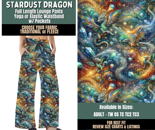 Preorder! Closes 9/17. ETA Dec. Stardust Dragon Lounge Pants Choose Fleece or Traditional