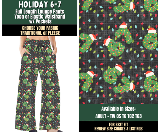 Preorder! Closes 8/12. ETA Nov. Holiday 6-7 Pants Choose Fleece or Traditional