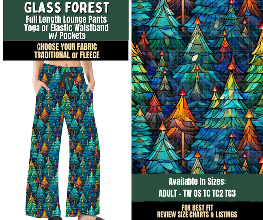 Preorder! Closes 8/12. ETA Nov. Glass Forest Lounge Pants Choose Fleece or Traditional