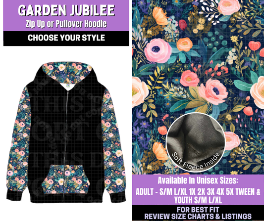 Preorder! Closes 1/5. ETA March. Garden Jubilee Zip-Up or Pullover Hoodie