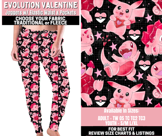Preorder! Closes 11/12. ETA Jan. Evolution Valentine Joggers Choose Fleece or Traditional