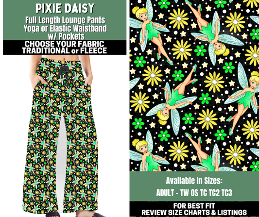 Preorder! Closes 12/4. ETA Feb. Pixie Daisy Lounge Pants Choose Fleece or Traditional