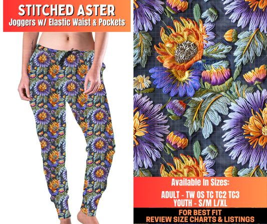 Preorder! Closes 12/29. ETA March. Stitched Aster Joggers