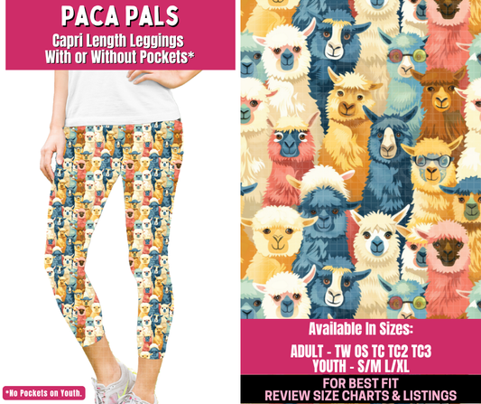 Preorder! Closes 12/31. ETA March. Paca Pals Full Length Capri Length Leggings w/wo Pockets