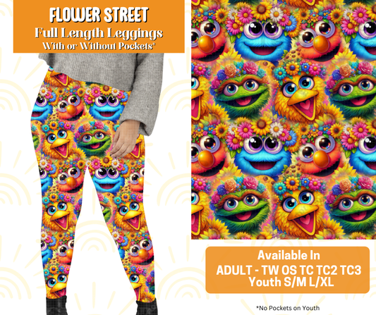 Preorder! Closes 5/16. ETA July. Flower Street Full Length Leggings w/wo Pockets
