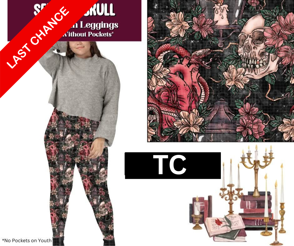 Serpent Skull Full Length Leggings w/ Pockets