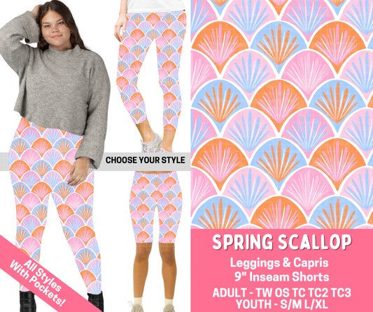 Preorder! Closes 2/16. ETA May. Spring Scallop Combo Legging Lengths - Alonna's Legging Land