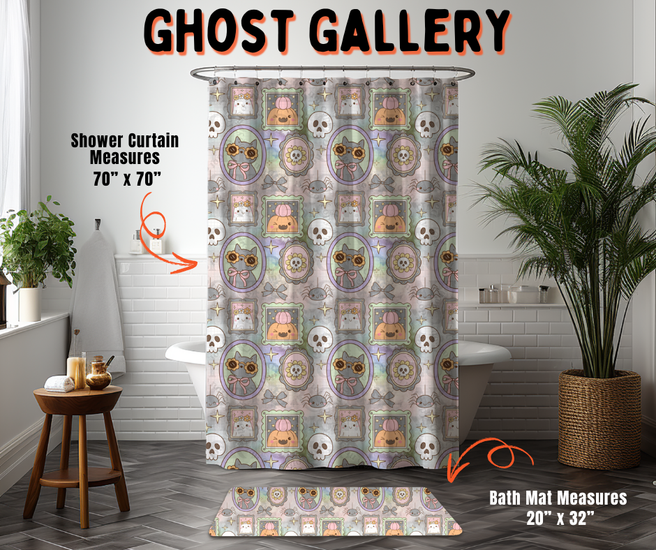 Preorder! Closes 6/10. ETA Sept. Ghost Gallery Custom Shower Curtain and/or Bath Mat