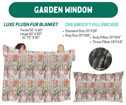 Preorder! Closes 10/12. ETA Jan. Garden Window Luxe Plush Fur Blanket and/or DreamSoft Pillowcase