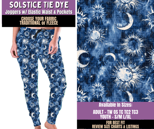 Preorder! Closes 9/23. ETA Dec. Solstice Tie Dye Joggers Choose Fleece or Traditional