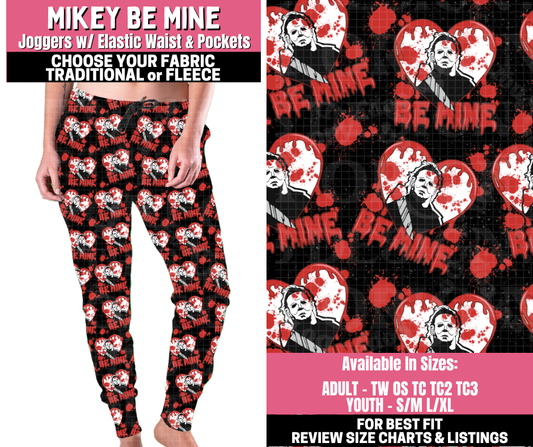 Preorder! Closes 11/19. ETA Jan. Mikey Be Mine Joggers Choose Fleece or Traditional