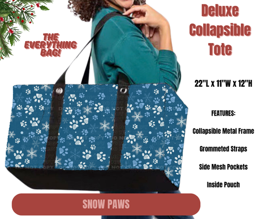 Preorder! Closes 9/1. ETA Dec. Snow Paws Collapsible Tote