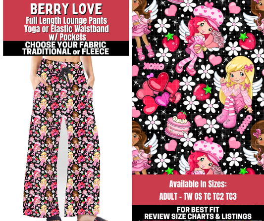 Preorder! Closes 11/13. ETA Jan. Berry Love Lounge Pants Choose Fleece or Traditional
