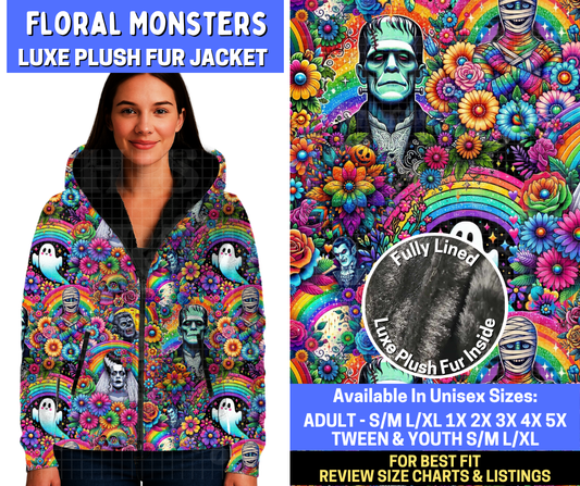 Preorder! Closes 10/20. ETA Jan. Floral Monsters Luxe Fur Jacket