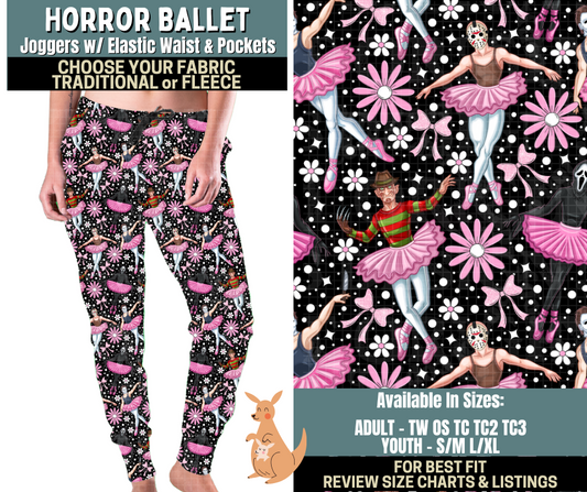 Preorder! Closes 10/2. ETA Dec. Horror Ballet Joggers Choose Fleece or Traditional