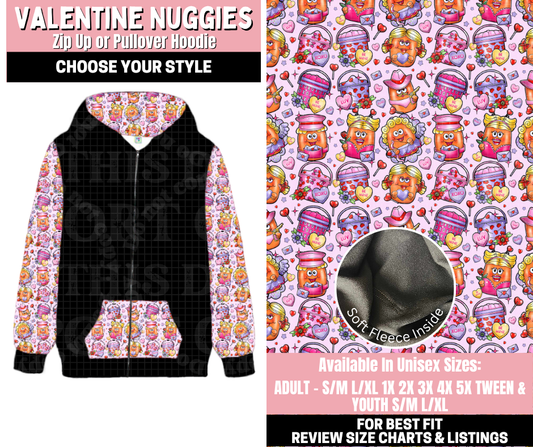Preorder! Closes 11/12. ETA Jan. Valentine Nuggies Zip-Up or Pullover Hoodie