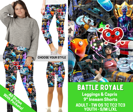 Preorder! Closes 2/25. ETA May. Battle Royale Combo Legging Lengths - Alonna's Legging Land