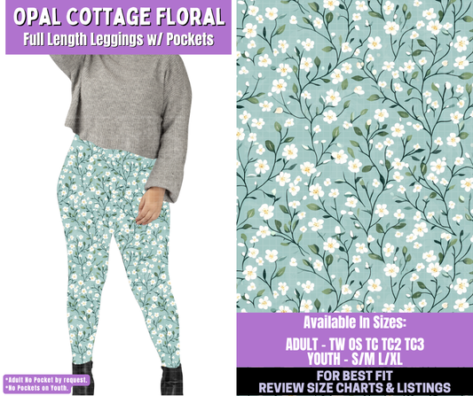 Preorder! Closes 1/5. ETA March. Opal Cottage Floral Full Length Leggings w/wo Pockets