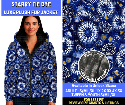 Preorder! Closes 10/29. ETA Jan. Starry Tie Dye Luxe Fur Jacket