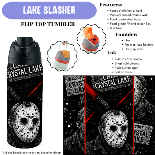 Preorder! Closes 12/11. ETA Feb. Lake Slasher Flip Top Tumbler