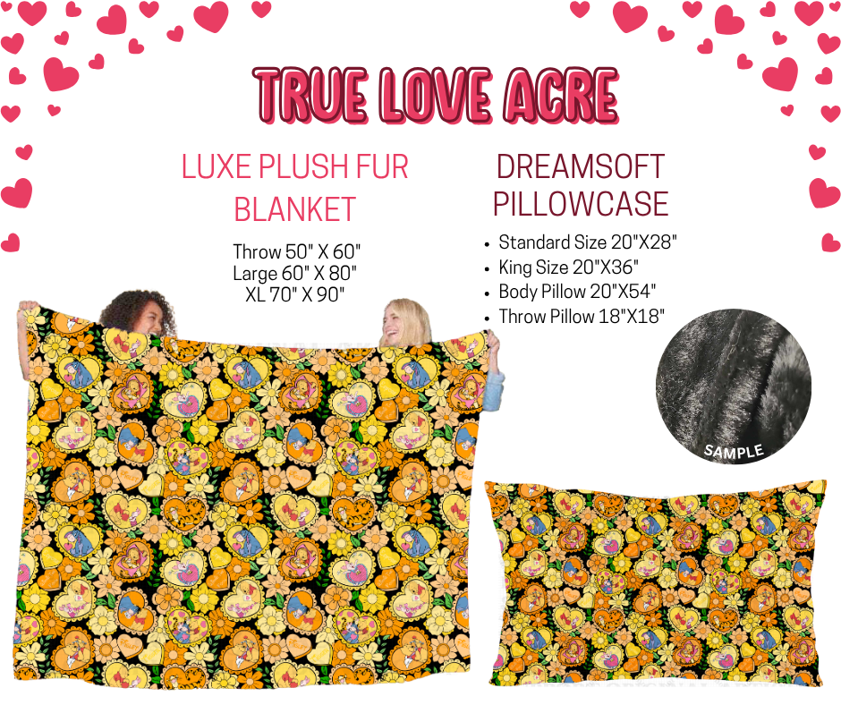 Preorder! Closes 11/17. ETA Jan. True Love Acre Luxe Plush Fur Blanket and/or DreamSoft Pillowcase
